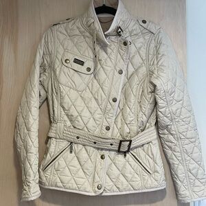 Barbour Quilted Beige Utility Jacket